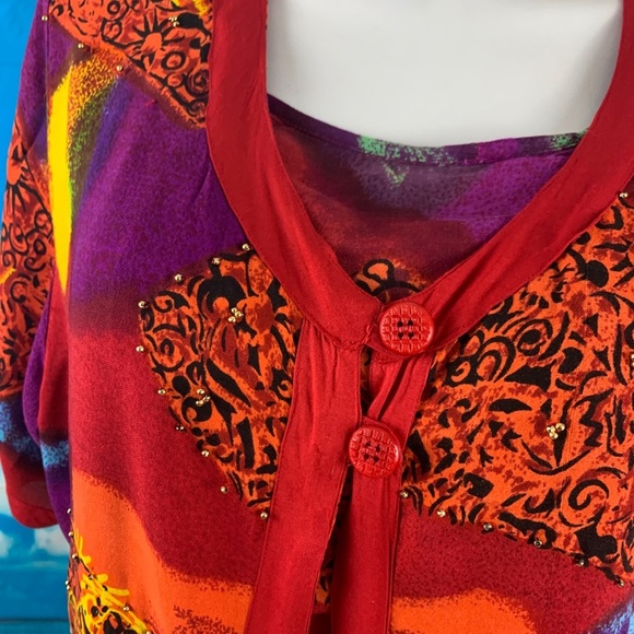 Meetu Magic African Scene Maxi Dress & Cardigan - Picture 9 of 14